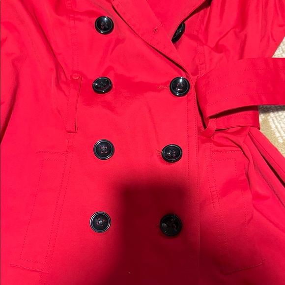New York & Company Vibrant Red Trench Coat - Picture 4 of 10